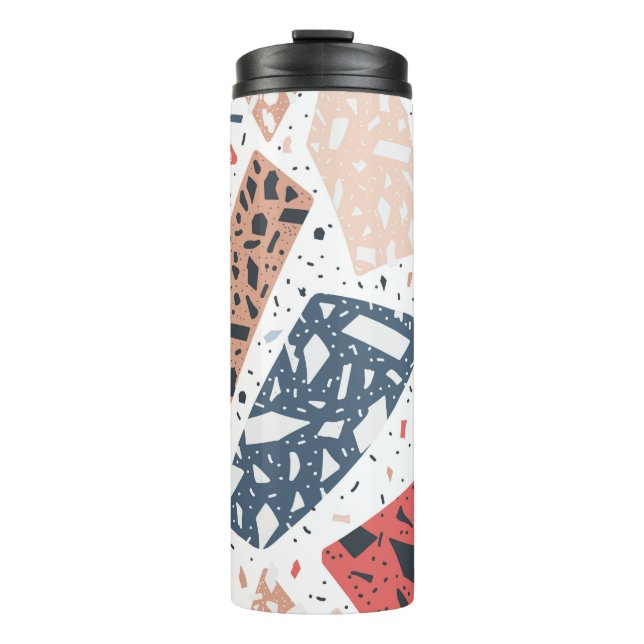 Bouteilles Isothermes Terrazzo floor marble seamless hand drawn pattern  (Devant)
