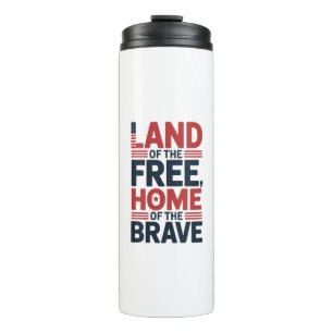 Bouteilles Isothermes Terre des Libres Accueil du Brave USA Shirt