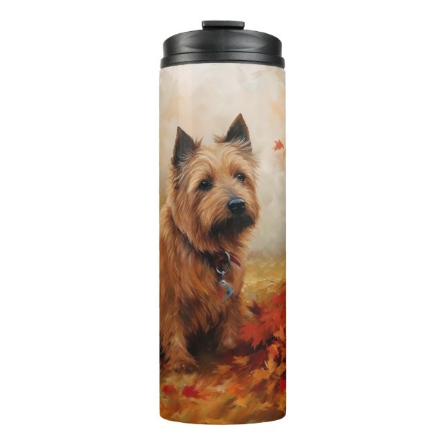 Bouteilles Isothermes Terrier australien en automne Leaves automne Inspi (Devant)