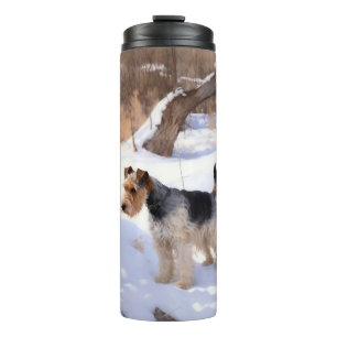 Bouteilles Isothermes Terrier Fox à poil dur Qu'il neige Noël 