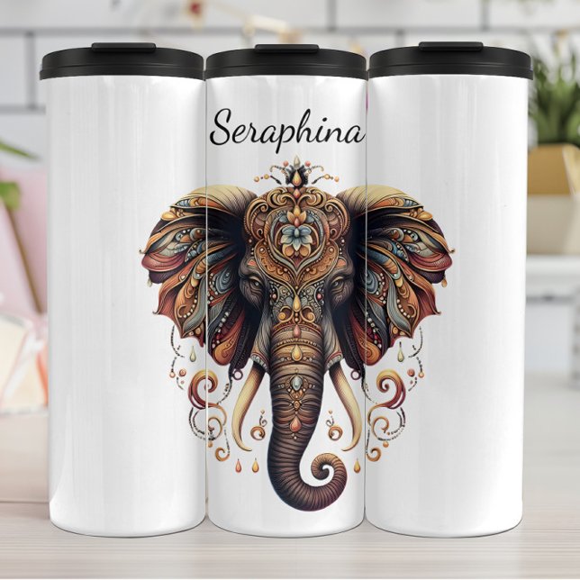 Bouteilles Isothermes Tête d'éléphant ornat : Flair exotique (Créateur téléchargé)