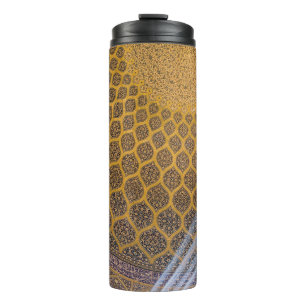 Bouteilles Isothermes textile floral jaune et bleu