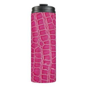 Bouteilles Isothermes Texture à motif d'alligator rose