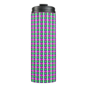 Bouteilles Isothermes texture abstraite, motif plaid coloré, goudron rét