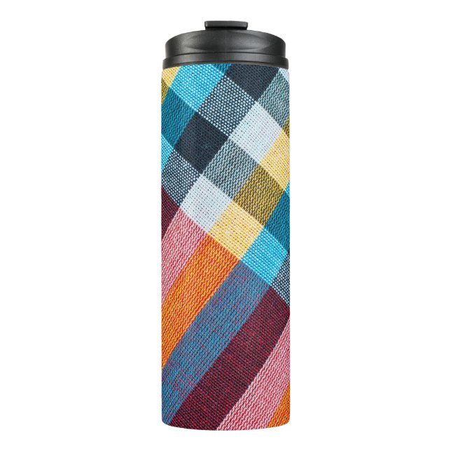 Bouteilles Isothermes Texture de fermeture de tissu, tissage de style th (Devant)