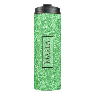 Bouteilles Isothermes Texture de Parties scintillant verte vive moderne