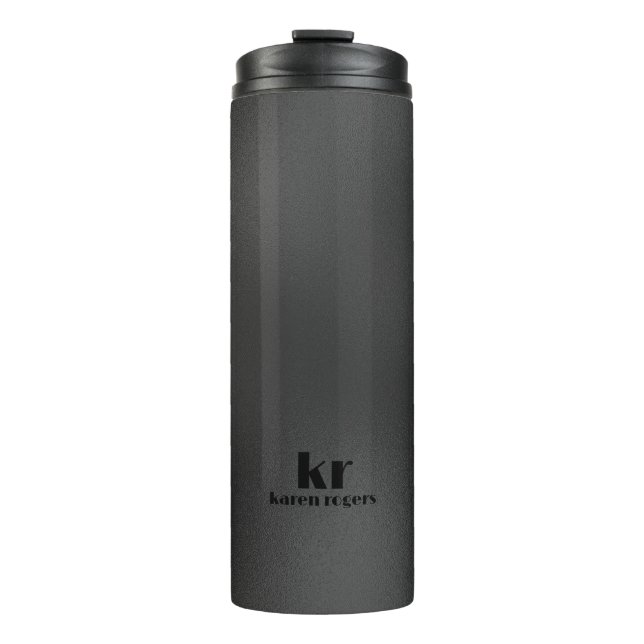 Bouteilles Isothermes Texture minimaliste gris foncé (Devant)