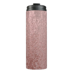 Bouteilles Isothermes Texture or métallique, quartz rose.