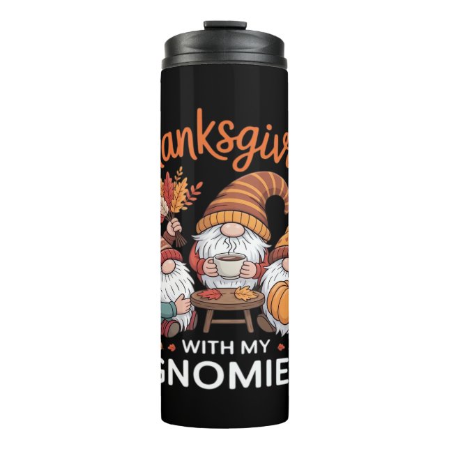 Bouteilles Isothermes Thanksgiving Gnome Fall Leopard Turkey Essentiel T (Devant)