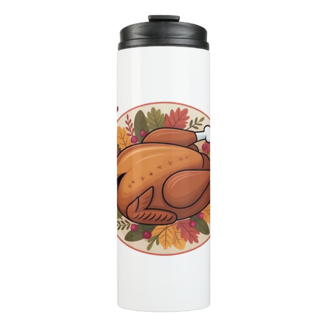 Bouteilles Isothermes Thanksgiving Roast Turkey - Festive Holiday Feast (Devant)