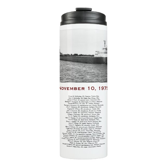 Bouteilles Isothermes The Edmund Fitzgerald with Crew Names Mug (Devant)