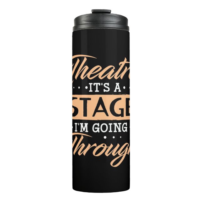 Bouteilles Isothermes Théâtre C'Est Un Acteur De Scène Sont En Train De  (Devant)