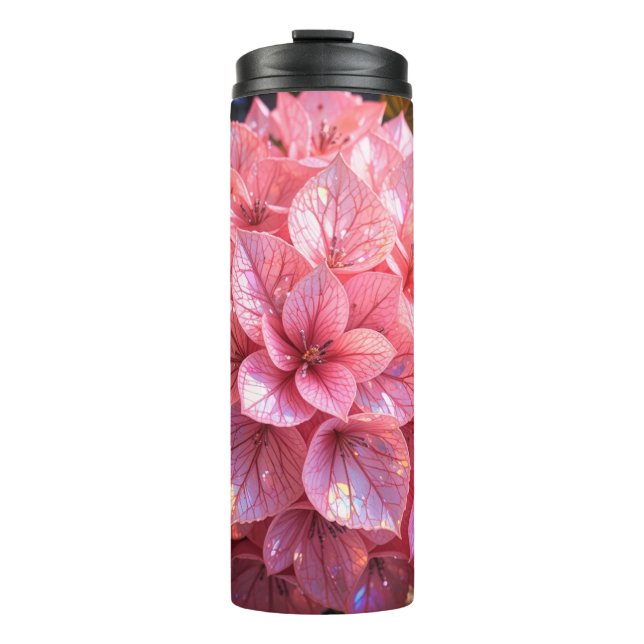 Bouteilles Isothermes Thermal Bottle with Pink Flowers (Devant)