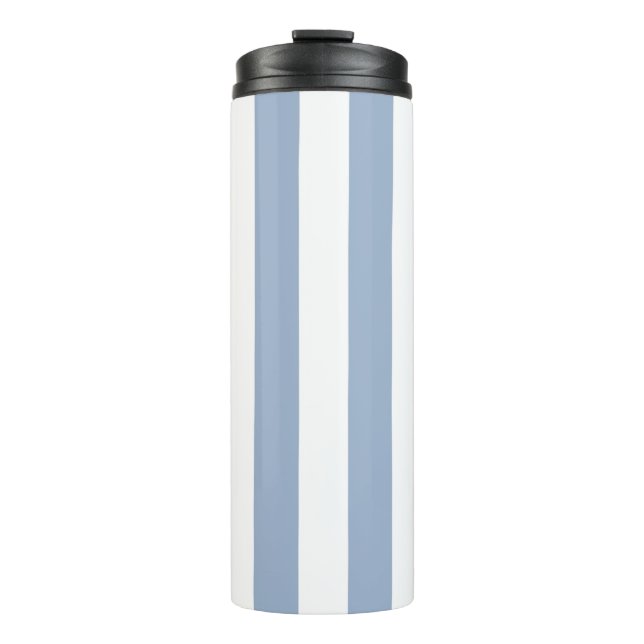 Bouteilles Isothermes Thermal Tumbler Baby Blue & White Stripe (Devant)