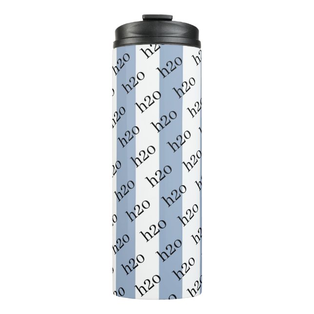 Bouteilles Isothermes Thermal Tumbler Baby Blue & White Stripe H2o (Devant)