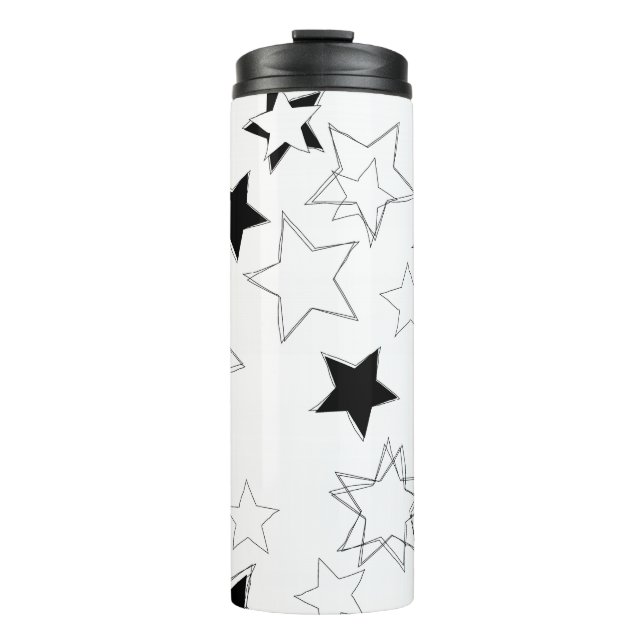 Bouteilles Isothermes Thermal Tumbler Black & White Stars (Devant)