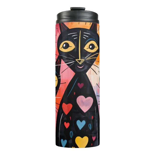Bouteilles Isothermes Thermal Tumbler Cat Kitten Red Hearts (Devant)