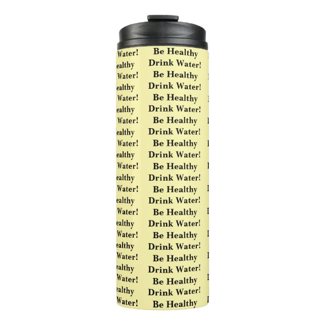 Bouteilles Isothermes Thermal Tumbler Solid Baby Yellow Be Healthy Water (Devant)