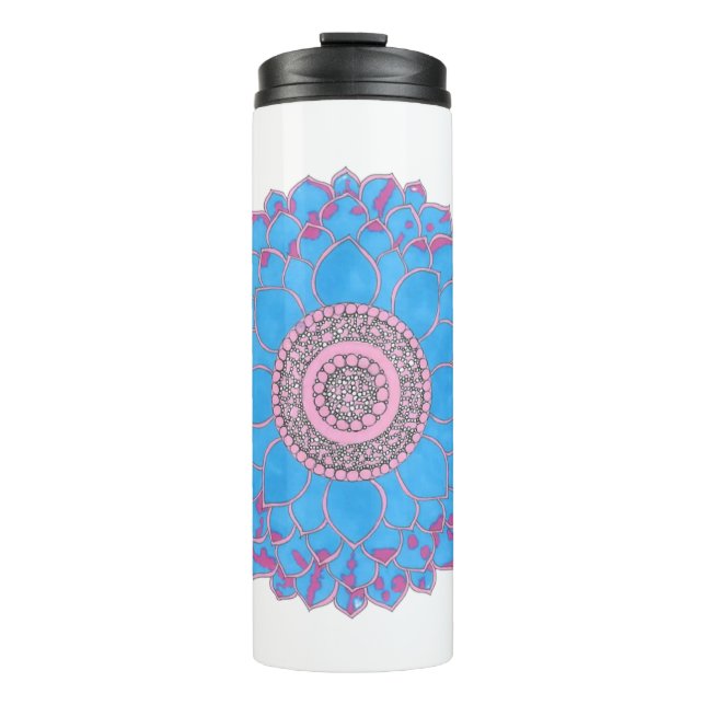 Bouteilles Isothermes Thermal Tumbler with Mandala Design  (Devant)