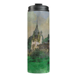 Bouteilles Isothermes Thermique Tumbler Peles Castle Romania Aquarelle