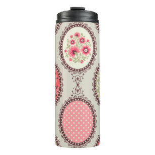 Bouteilles Isothermes Tissu vintage : Patchwork Design sans faille.