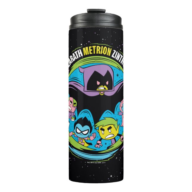 Bouteilles Isothermes Titans Ados, allez ! | Corbeau "Azarath Metrion Zi (Devant)
