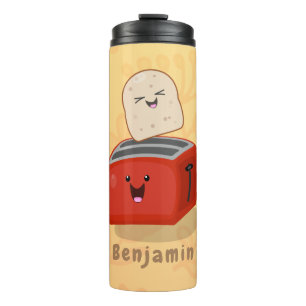 Bouteilles Isothermes Toast de Cute kawaii et dessin animé de grille-pai