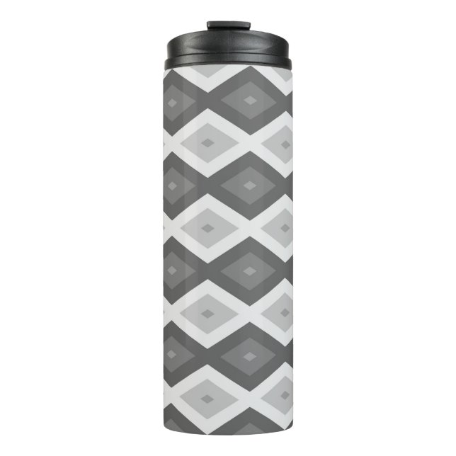 Bouteilles Isothermes Tons de motif de diamant gris (Devant)