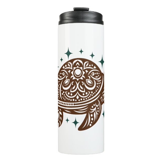 Bouteilles Isothermes Tortue de mer ornementale (Devant)