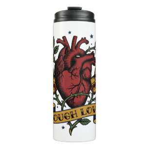 Bouteilles Isothermes Tough Love Boxeuse Tatouage Coeur Rose Flash Fort