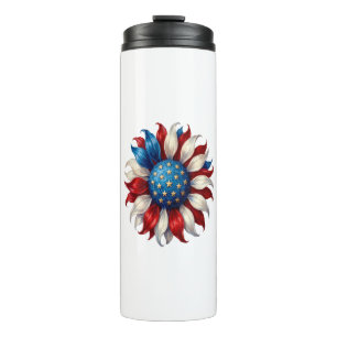 Bouteilles Isothermes Tournesol Drapeau Américain 4 Juillet