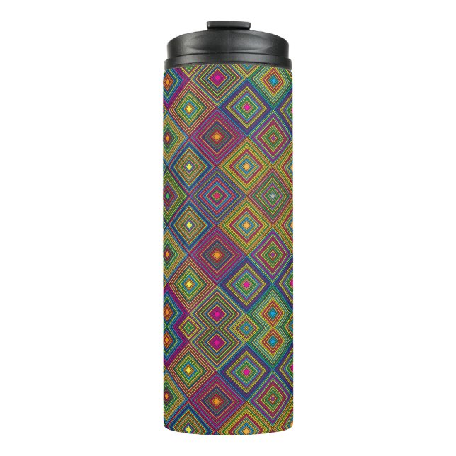 Bouteilles Isothermes Travel mug with vibrant geometric pattern (Devant)