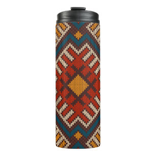 Bouteilles Isothermes Tribal Aztec motif sans soudure sur le tricot de l