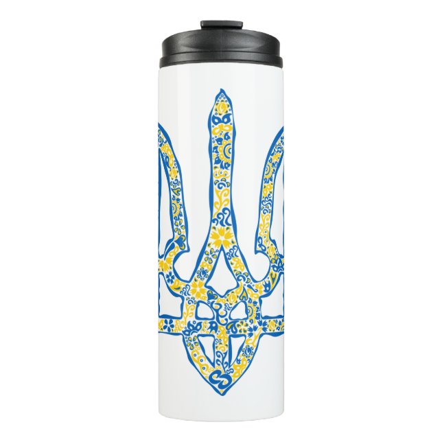 Bouteilles Isothermes trident de l'emblème national ukrainien tryzub eth (Devant)