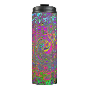Bouteilles Isothermes Trippy Hot rose Abstrait Retro Liquid Swirl