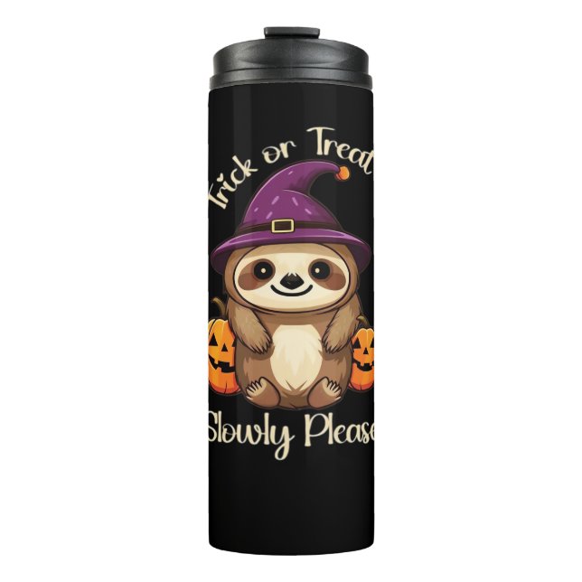 Bouteilles Isothermes Trop Lazy pour faire peur mignon Halloween Sloth C (Devant)