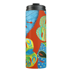 Bouteilles Isothermes Tropical Chic : Motif feutré sans joint.