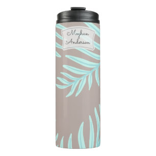 Bouteilles Isothermes Tropical Pastel Feuilles Monogram Thermal Tumbler