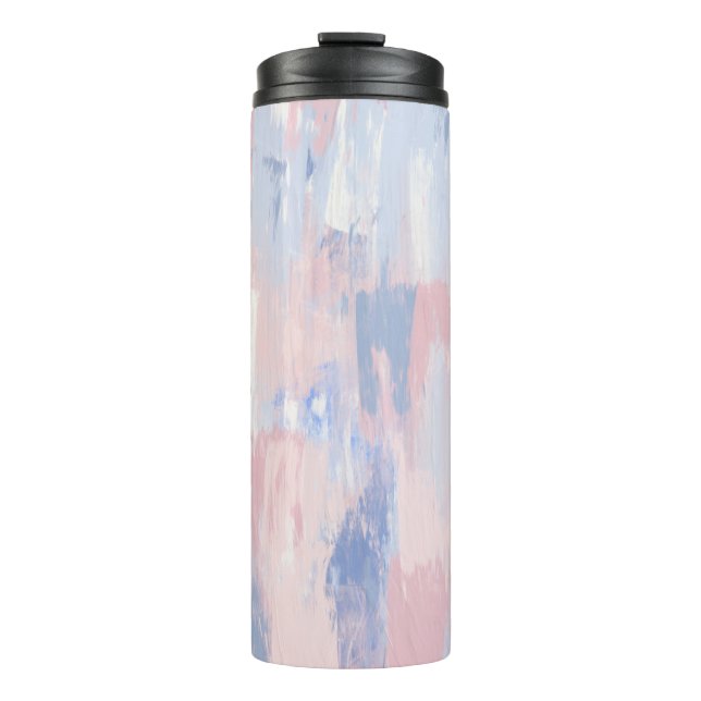 Bouteilles Isothermes Trucs de peinture bleu et blanc Abstraits (Devant)