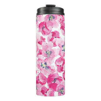 Bouteilles Isothermes Tulips aquarelle : conception de carte dessinée à