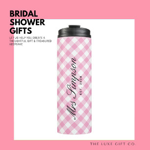 Bouteilles Isothermes Tumbler à En vichy rose tendance