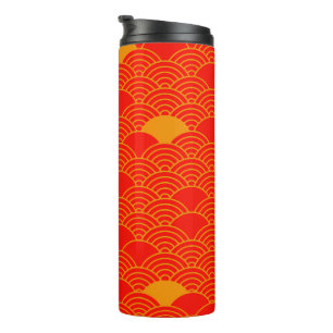 Bouteilles Isothermes Tumbler à motif d'art japonais