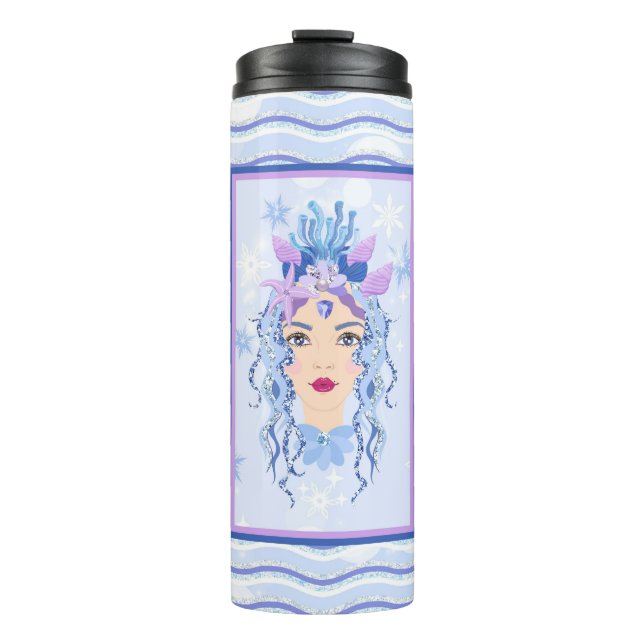 Bouteilles Isothermes Tumbler de sirène de la reine des glaces (Devant)