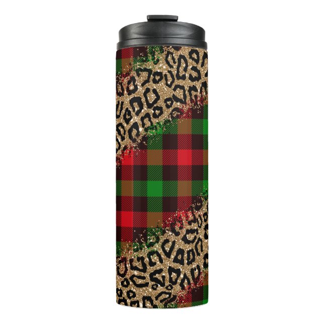 Bouteilles Isothermes Tumbler Sublimation Designs buffalo plaid Xmas (Devant)