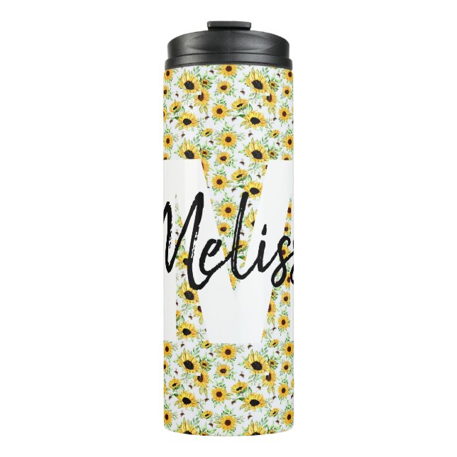 Bouteilles Isothermes Tumbler Thermique à Monogramme Personnalisé (Devant)