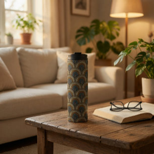 Bouteilles Isothermes Tumbler Thermique à Motif d'Arche Rétro Boho