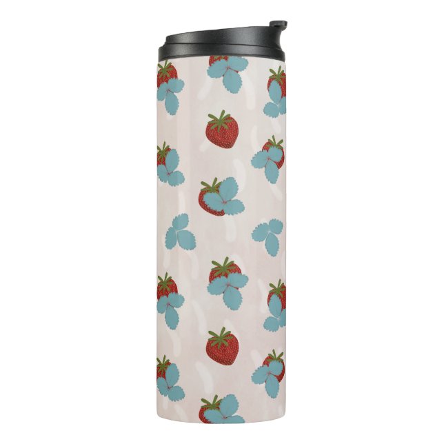 Bouteilles Isothermes Tumbler Thermique à Motif de Fraise Sprinkle (Tourné sur la gauche)