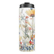 Tumbler Thermique Fleurs Sauvages Bohème Personnal