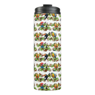 Bouteilles Isothermes Tumbler Thermique Frénésie d'Oiseaux Tropicaux