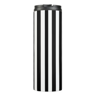 Bouteilles Isothermes Tumbler Thermique Moderne à Rayures Blanc Noir Cla